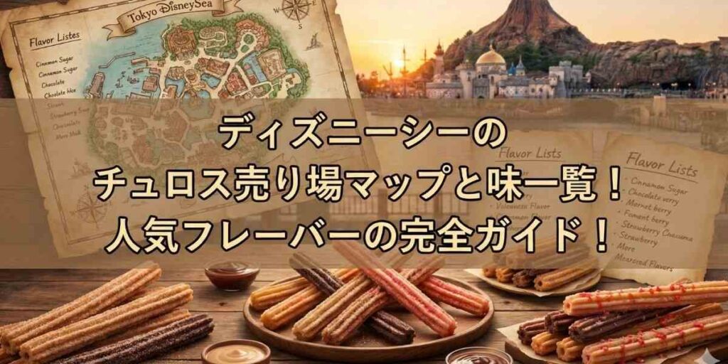 ディズニーシーのチュロス売り場マップと味一覧! 人気フレーバーの完全ガイド!