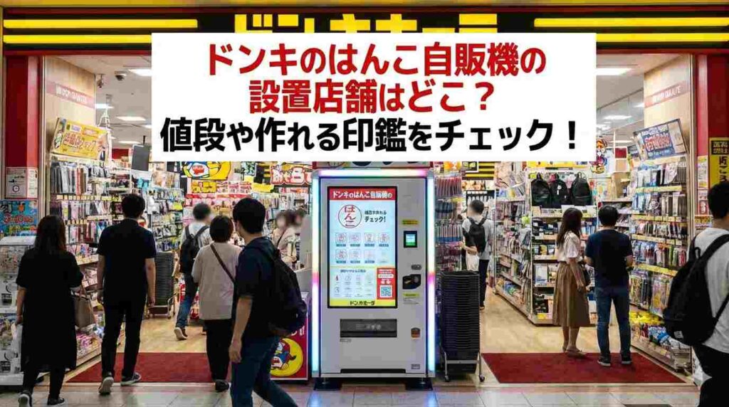 ドンキのはんこ自販機の設置店舗はどこ？値段や作れる印鑑をチェック！