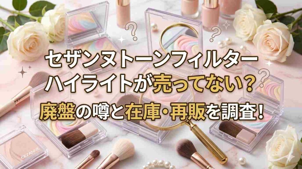 セザンヌトーンフィルターハイライトが売ってない？廃盤の噂と在庫・再販を調査！