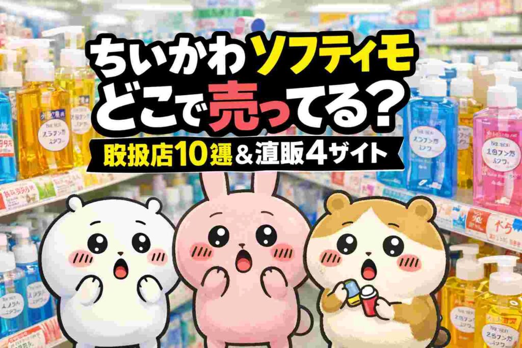 ちいかわソフティモどこで売ってる? 取扱店10選と通販4サイトの在庫状況を調査!