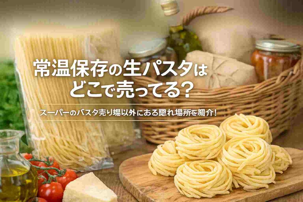常温保存の生パスタはどこで売ってる?スーパーのパスタ売り場以外にある隠れ場所を紹介!